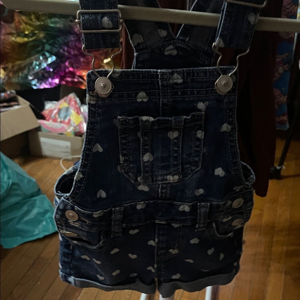 Wonder Nation Denim Heart Overalls